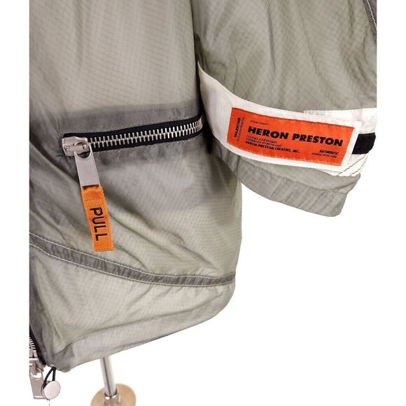 Heron Preston Exclusive Jump Jacket XXS Oversized Unisex Gray NWT Grail! - Picture 6 of 16